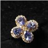 Image 2 : 10K Yellow Gold Tanzanite(1.25ct) Diamond(0.55ct) Ring (~Size 7) $3120.00
