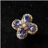 Image 3 : 10K Yellow Gold Tanzanite(1.25ct) Diamond(0.55ct) Ring (~Size 7) $3120.00