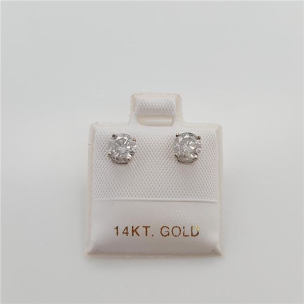 14K White Gold Diamond (1.02Ct,I3,H-I) Earrings $3300.00