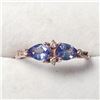 Image 1 : 10K Rose Gold Tanzanite(0.8ct) Diamond(0.06ct) Ring (~Size 6.5) $1990.00
