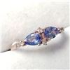 Image 2 : 10K Rose Gold Tanzanite(0.8ct) Diamond(0.06ct) Ring (~Size 6.5) $1990.00