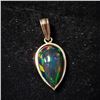 Image 1 : 14K Yellow Gold Enhanced Black Opal(2ct) Pendant $1000.00