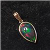 Image 2 : 14K Yellow Gold Enhanced Black Opal(2ct) Pendant $1000.00