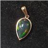 Image 3 : 14K Yellow Gold Enhanced Black Opal(2ct) Pendant $1000.00