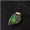 Image 4 : 14K Yellow Gold Enhanced Black Opal(2ct) Pendant $1000.00
