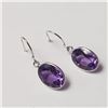 Image 2 : 14K White Gold Amethyst(2.4ct) Earrings $1000