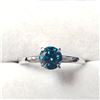 Image 1 : 10K White Gold Treated Blue Diamond (0.95Ct,I1) Ring (~Size 8.5) $7250