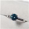 Image 3 : 10K White Gold Treated Blue Diamond (0.95Ct,I1) Ring (~Size 8.5) $7250
