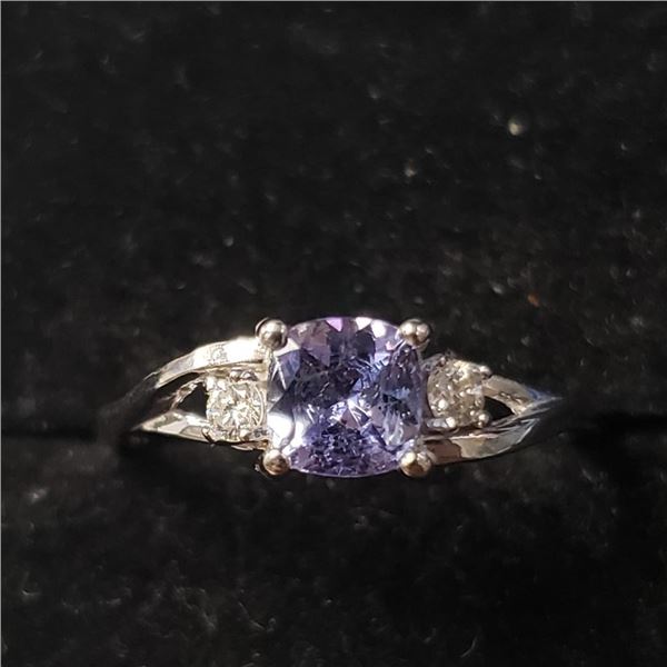 10K White Gold Tanzanite(0.7ct) Ring (~Size 6) $1785