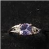 Image 1 : 10K White Gold Tanzanite(0.7ct) Ring (~Size 6) $1785