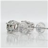Image 4 : 14K White Gold White Moissanite(1.28ct) Earrings $1205