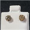 Image 1 : 14K White Gold Diamond (1.18Ct,Si,Fancy Brown) Earrings $6300