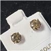 Image 2 : 14K White Gold Diamond (1.18Ct,Si,Fancy Brown) Earrings $6300