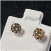 Image 4 : 14K White Gold Diamond (1.18Ct,Si,Fancy Brown) Earrings $6300