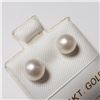 Image 2 : 14K Yellow Gold Fresh Water Pearl5.5-6Mm Earrings (~Size )(Ring is resizable for $40) (~length inche