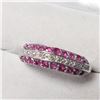 Image 3 : Silver Ruby And White Topaz(1.1ct) Ring (~length inches), Suggested Retail Value $150