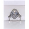 Image 1 : Ladies Oval Cut 2.1 Carat Brilliant Solitaire Stone Engagement ring with marquis cut side stones siz