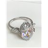 Image 4 : Ladies Oval Cut 2.1 Carat Brilliant Solitaire Stone Engagement ring with marquis cut side stones siz