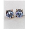 Image 3 : Brilliant Cut 1.0 Carat Solitaire 14K GP Stud Earring Set