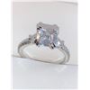 Image 2 : Princess cut .90 Carat Solitaire Vera Wang Styled Engagement ring size 7