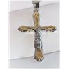 Image 3 : Sterling silver & tone gold cross pendant and chain set