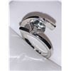 Image 3 : Princess Cut .85 Carat Solitaire Euro Style Bezel Set Engagement ring ladies size 7