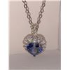 Image 1 : Titanic Heart of the Ocean rhodium plated pendant and chain set