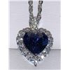 Image 3 : Titanic Heart of the Ocean rhodium plated pendant and chain set