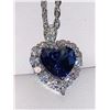 Image 4 : Titanic Heart of the Ocean rhodium plated pendant and chain set