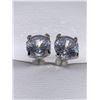 Image 1 : Silver .925 brilliant cut 1.0 carat solitaire stud earring set