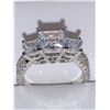 Image 1 : Triple Stone princess cit solitaires TW 2.0 Carat Anniversary ring ladies size 7