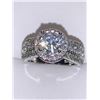 Image 3 : Round cut Brilliant 1.0 Carat Solitaire cluster stone band .925 silver engagement ring  size 7