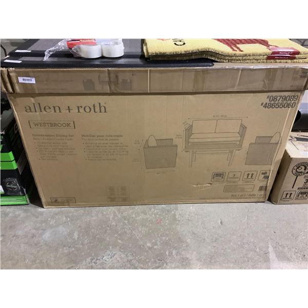 Allen & Roth "Westbrook"  Brown Powder Coated Conversation Patio Dining Set