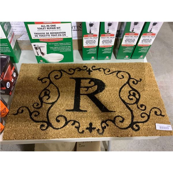 "R" Monogramed Door Mat