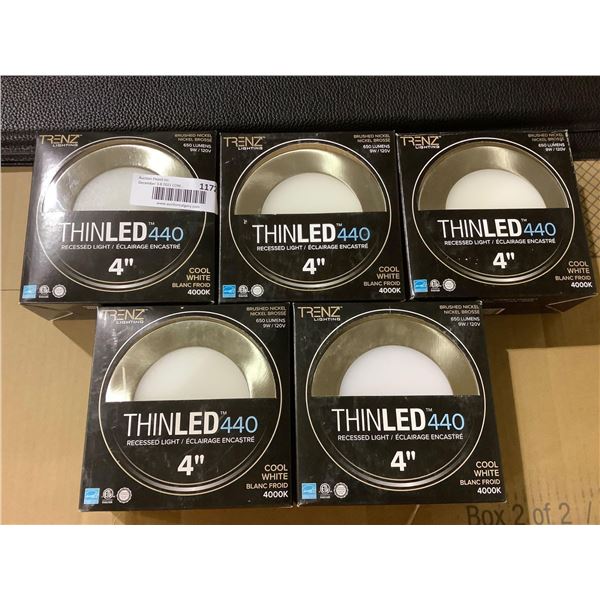 4" Thin LED 440 Recessed Lights X5