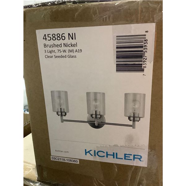 Kichler Brushed Nickel 3 Light  Wall Mount Fixture