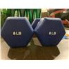 Image 2 : Rubber Coated 8Lb Personal Weight Set