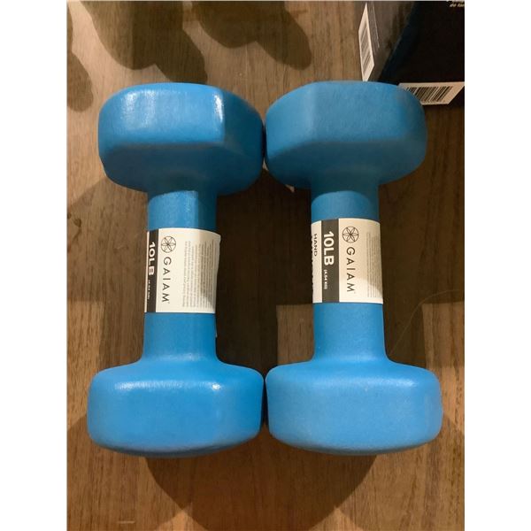 Gaiam Rubber Coated 10Lb Personal Weight Set