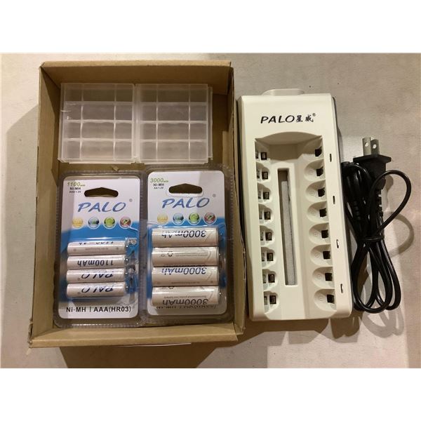 Palo Battery Charger with 4xAAA, 4XAA and storage box