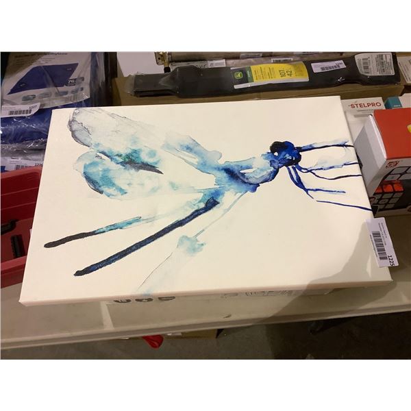 Abstract Dragonfly Print on Canvas