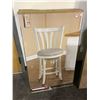 Image 1 : New in Box - Whitman 25" Bar Stool, White Wood with Gray Cushion