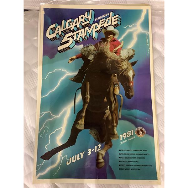 Laminated 1981 Calgary Stampede Poster - Vintage