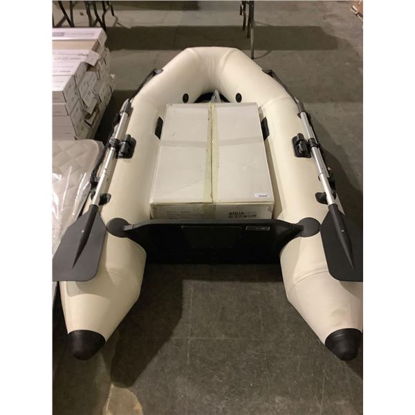 Aqua Park 2 Man Inflatable Boat - Rigid Back Panel Allows for Small Motor
