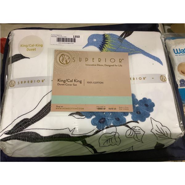 Superior Embroirdered King Size Duvet Cover Set