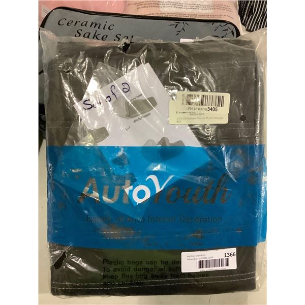 Auto Youth Set of 2  Luxury Leather Car Seat Covers