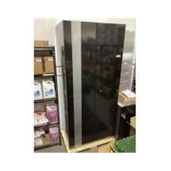 NEW Black Metal PRO SERIES Garage Cabinet Set includes large 2 door locker, 5 drawer tool chest and 