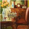 Image 2 : Sasha Yutkin, "Aperitif" Original Oil Painting on Canvas, Hand Signed with Letter of Authenticity.