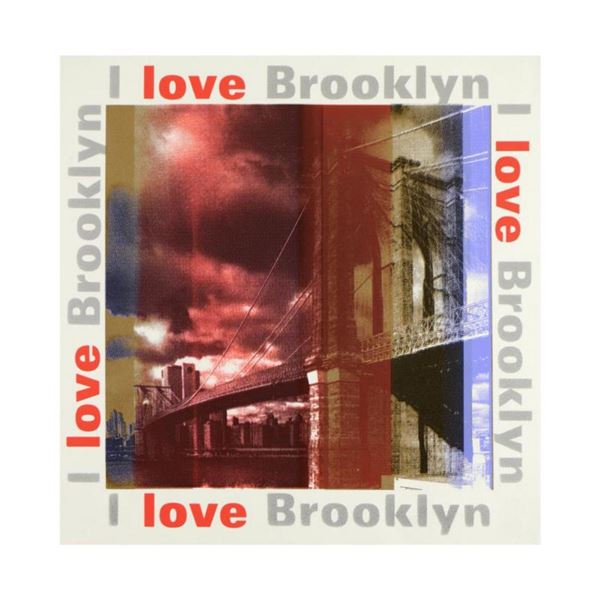 Steve Kaufman (1960-2010) "I Love Brooklyn" Hand Pulled Silkscreen on Canvas, Hand Signed Inverso wi