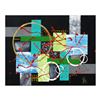 Image 1 : George Marlowe, "Asymmetrical" Hand Signed Original Acrylic Painting on Canvas with Letter of Authen