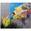 Image 1 : Berberyan, "Up Yours" Hand Signed Original Painting on Canvas with Letter of Authenticity.